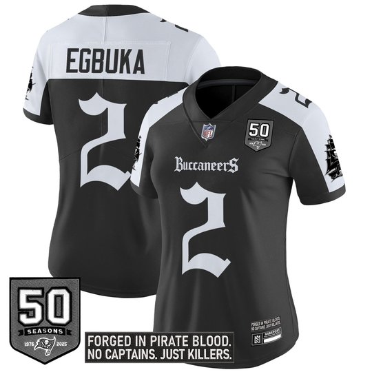 Women's Tampa Bay Buccaneers 'Gothic Pirate Shadows Edition' Limited Jersey - All Stitched