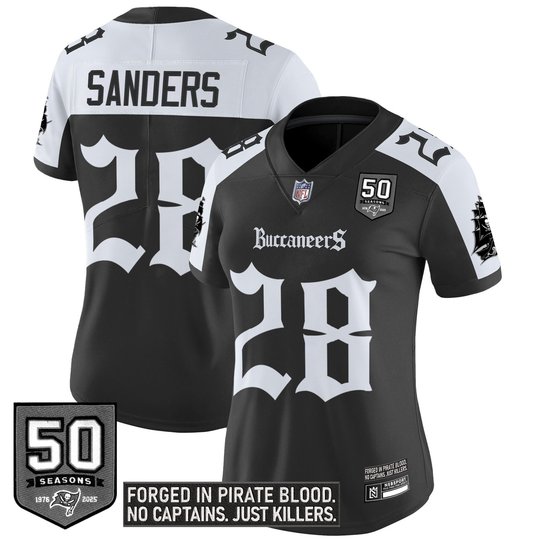 Women's Tampa Bay Buccaneers 'Gothic Pirate Shadows Edition' Limited Jersey - All Stitched