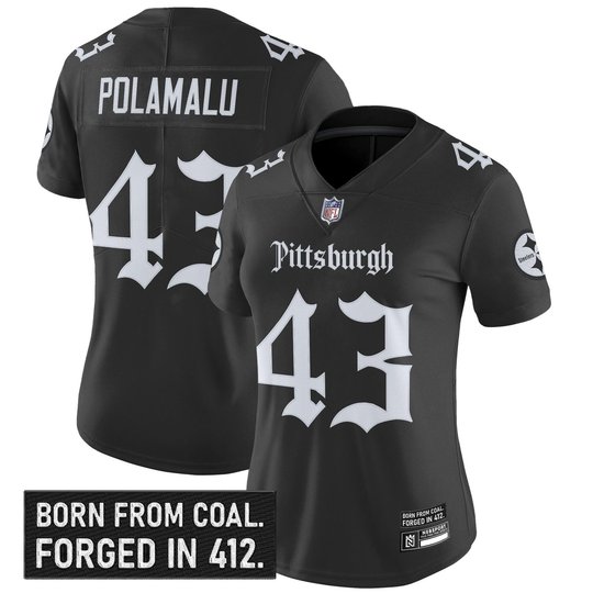 Women's Pittsburgh Steelers 'Gothic Steel City Edition' Vapor Limited Jersey - All Stitched