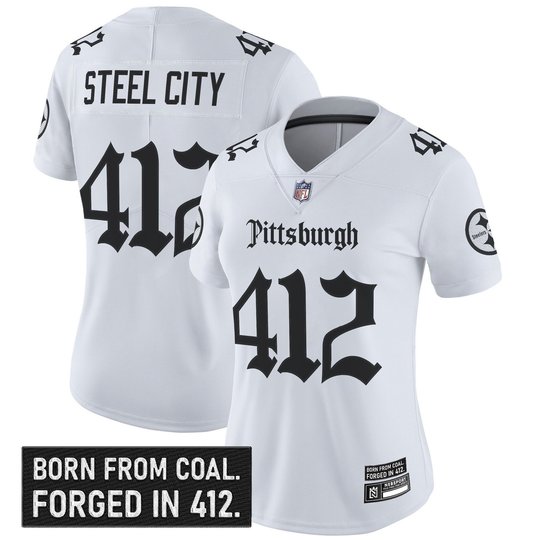 Women's Pittsburgh Steelers 'Gothic Steel City Edition' Vapor Limited Jersey - All Stitched