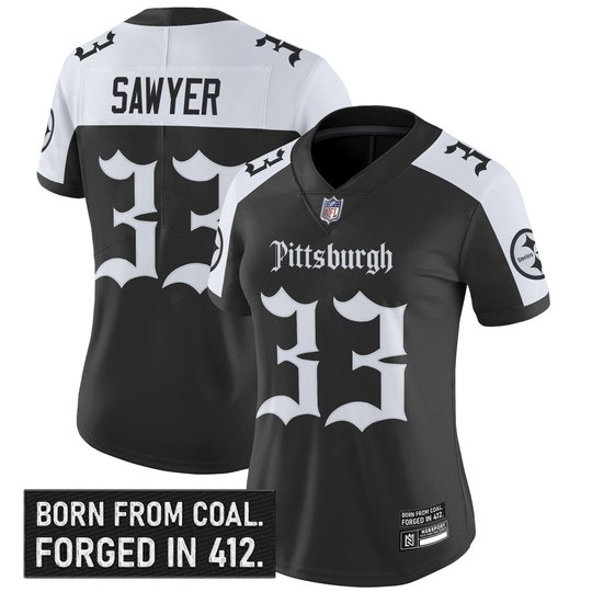 Women's Pittsburgh Steelers 'Gothic Steel City Edition' Vapor Limited Jersey - All Stitched