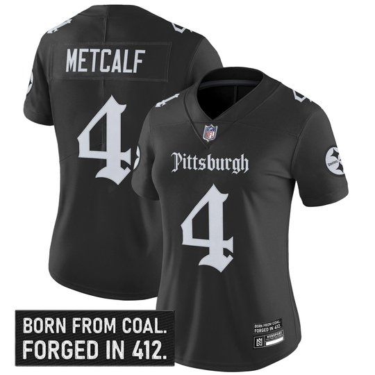 Women's Pittsburgh Steelers 'Gothic Steel City Edition' Vapor Limited Jersey - All Stitched