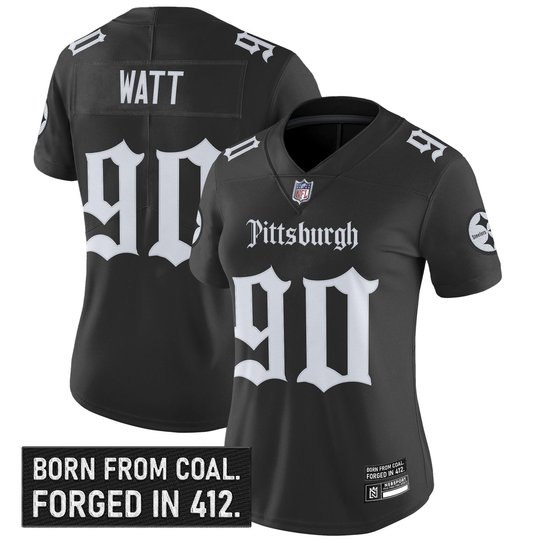 Women's Pittsburgh Steelers 'Gothic Steel City Edition' Vapor Limited Jersey - All Stitched