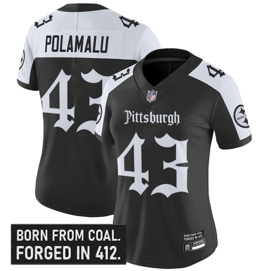 Women's Pittsburgh Steelers 'Gothic Steel City Edition' Vapor Limited Jersey - All Stitched