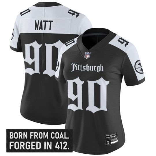 Women's Pittsburgh Steelers 'Gothic Steel City Edition' Vapor Limited Jersey - All Stitched
