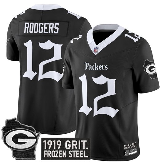 Men's Green Bay Packers 'Gothic Frozen Tundra Edition' Vapor Limited Jersey - All Stitched