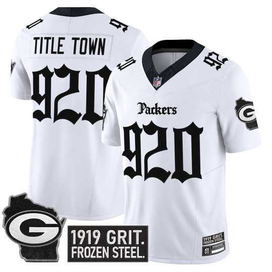 Men's Green Bay Packers 'Gothic Frozen Tundra Edition' Vapor Limited Jersey - All Stitched