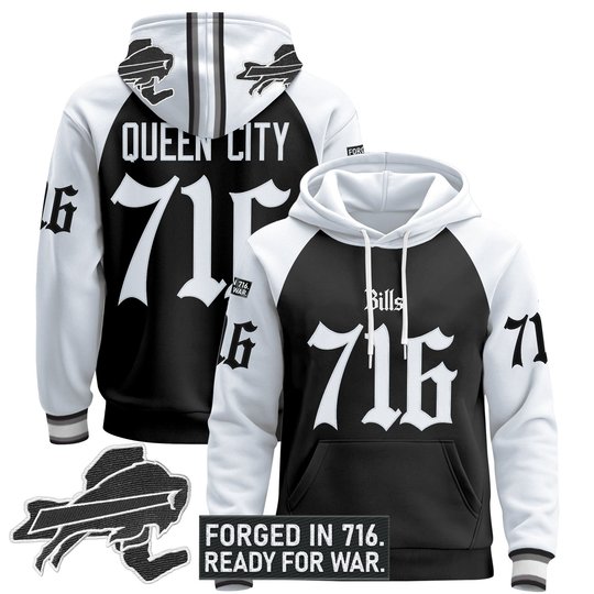 Men's Buffalo Bills 'Gothic Cold Front Edition' Pullover Hoodie - All Stitched