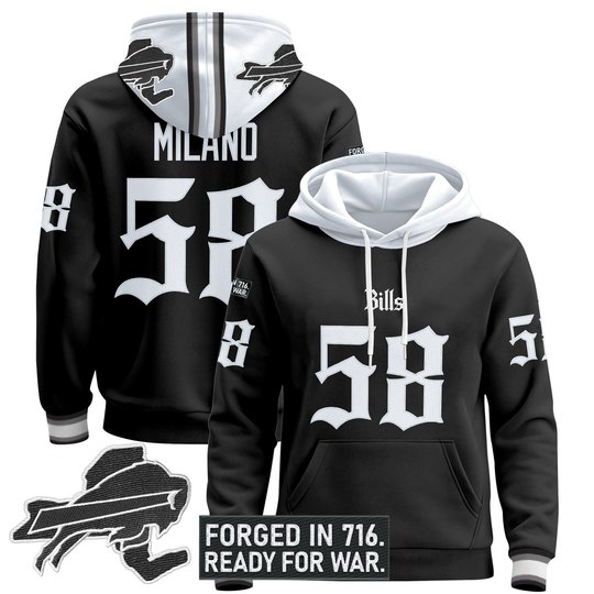 Men's Buffalo Bills 'Gothic Cold Front Edition' Pullover Hoodie - All Stitched