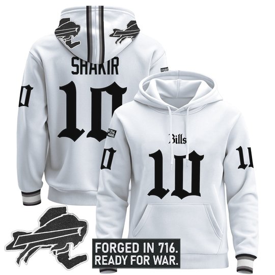 Men's Buffalo Bills 'Gothic Cold Front Edition' Pullover Hoodie - All Stitched
