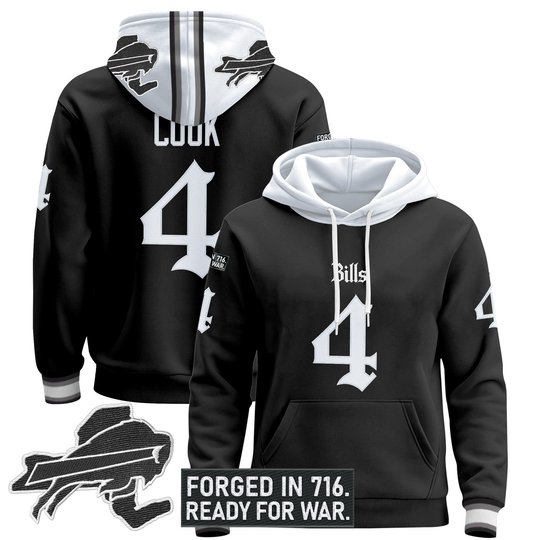 Men's Buffalo Bills 'Gothic Cold Front Edition' Pullover Hoodie - All Stitched