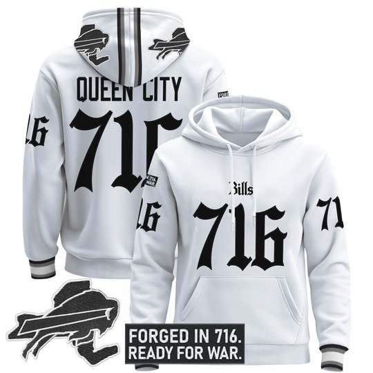Men's Buffalo Bills 'Gothic Cold Front Edition' Pullover Hoodie - All Stitched