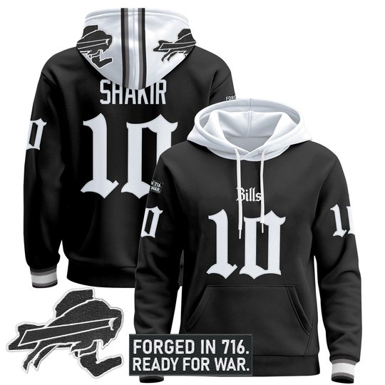 Men's Buffalo Bills 'Gothic Cold Front Edition' Pullover Hoodie - All Stitched