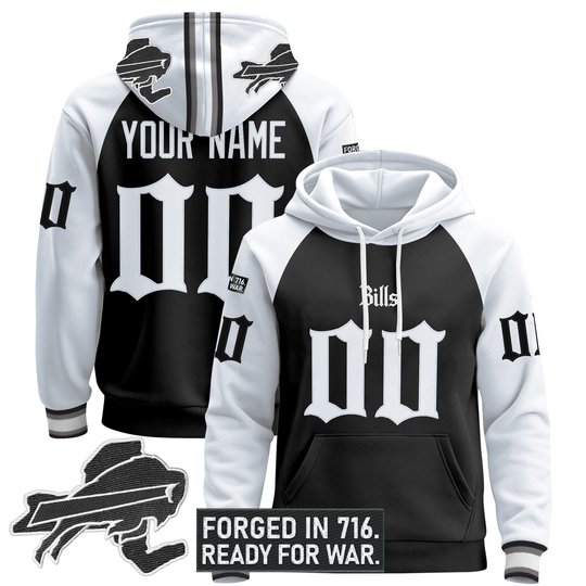 Buffalo Bills 'Gothic Cold Front Edition' Custom Pullover Hoodie - All Stitched