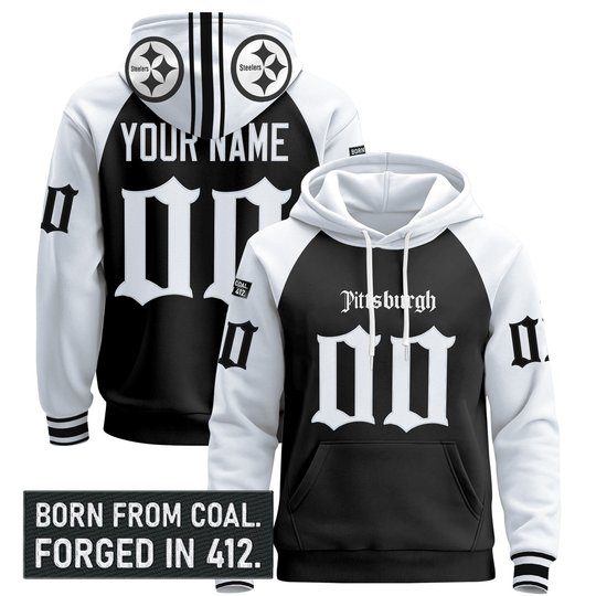 Pittsburgh Steelers 'Gothic Steel City Edition' Custom Pullover Hoodie - All Stitched
