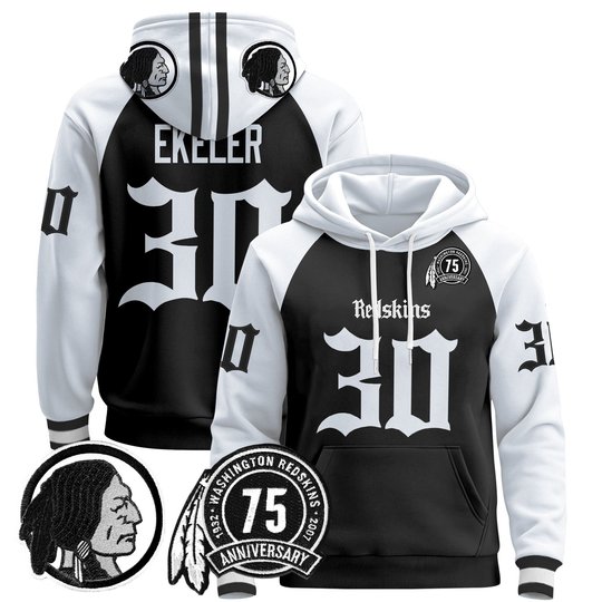 Men's Washington Redskins 'Gothic Capital Edition' Pullover Hoodie - All Stitched