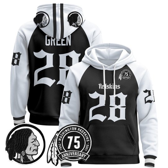 Men's Washington Redskins 'Gothic Capital Edition' Pullover Hoodie - All Stitched