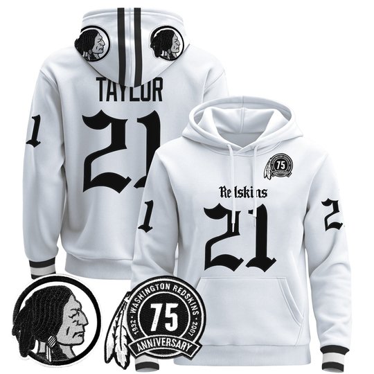 Men's Washington Redskins 'Gothic Capital Edition' Pullover Hoodie - All Stitched