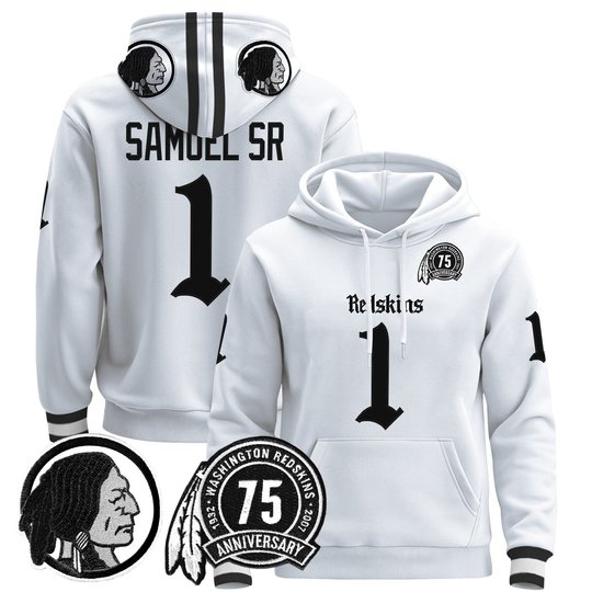Men's Washington Redskins 'Gothic Capital Edition' Pullover Hoodie - All Stitched