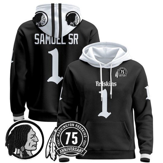 Men's Washington Redskins 'Gothic Capital Edition' Pullover Hoodie - All Stitched