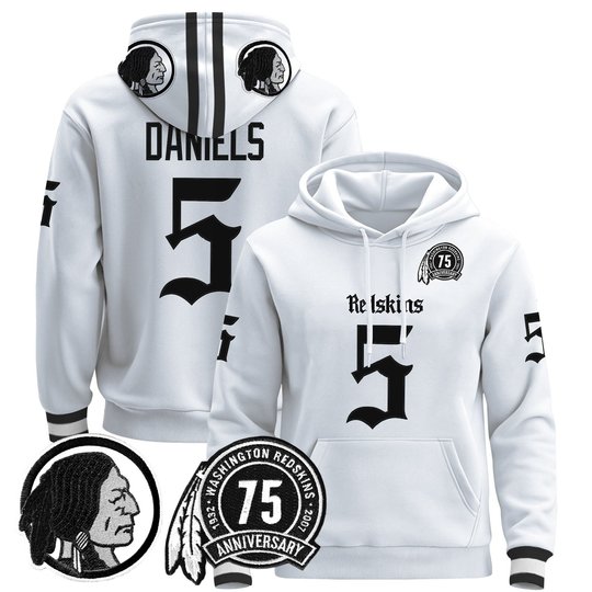 Men's Washington Redskins 'Gothic Capital Edition' Pullover Hoodie - All Stitched