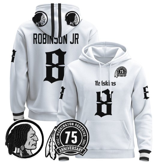Men's Washington Redskins 'Gothic Capital Edition' Pullover Hoodie - All Stitched