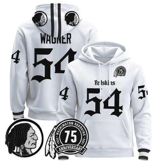 Men's Washington Redskins 'Gothic Capital Edition' Pullover Hoodie - All Stitched