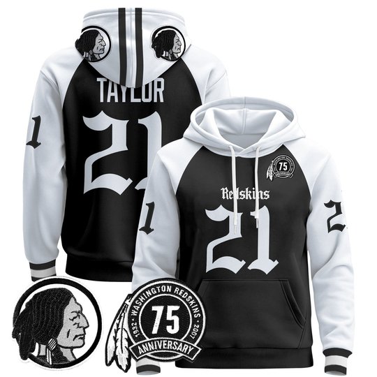 Men's Washington Redskins 'Gothic Capital Edition' Pullover Hoodie - All Stitched