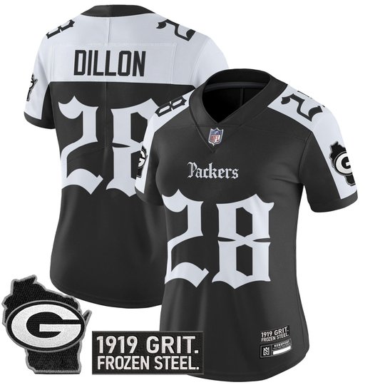 Women's Green Bay Packers 'Gothic Frozen Tundra Edition' Vapor Limited Jersey - All Stitched