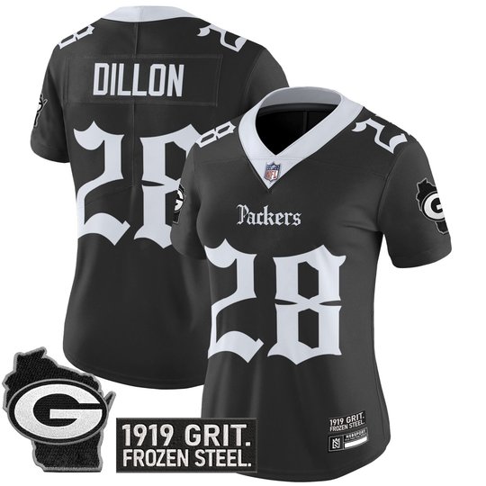 Women's Green Bay Packers 'Gothic Frozen Tundra Edition' Vapor Limited Jersey - All Stitched