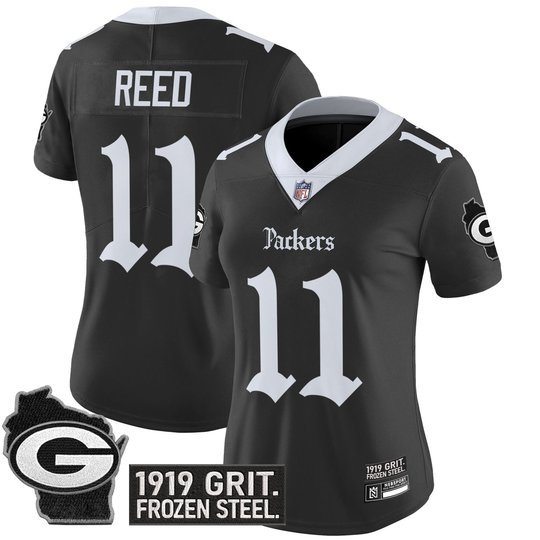 Women's Green Bay Packers 'Gothic Frozen Tundra Edition' Vapor Limited Jersey - All Stitched