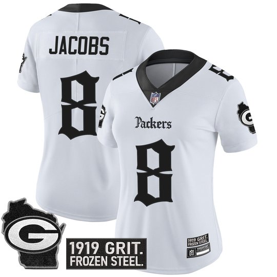 Women's Green Bay Packers 'Gothic Frozen Tundra Edition' Vapor Limited Jersey - All Stitched