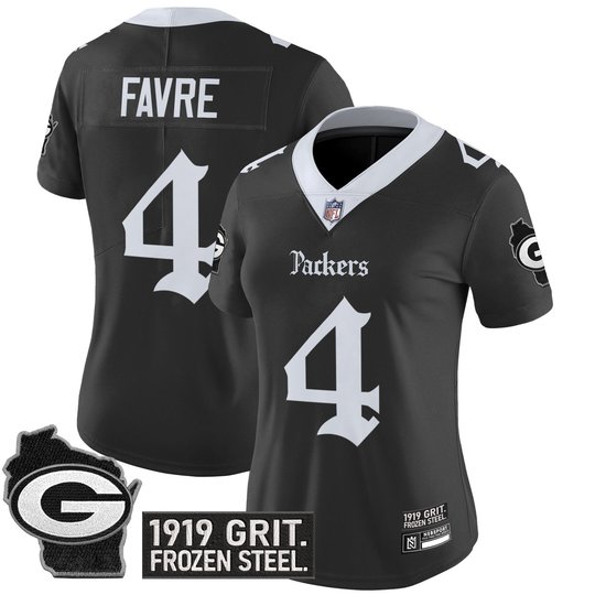 Women's Green Bay Packers 'Gothic Frozen Tundra Edition' Vapor Limited Jersey - All Stitched