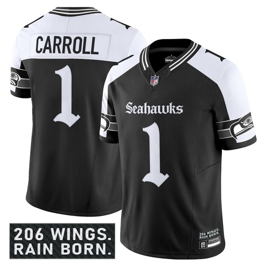 Men's Seattle Seahawks 'Gothic Rain City Shadows Edition' Vapor Limited Jersey - All Stitched