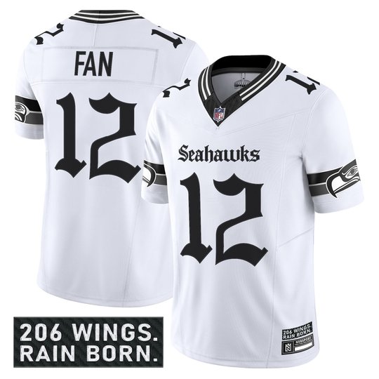 Men's Seattle Seahawks 'Gothic Rain City Shadows Edition' Vapor Limited Jersey - All Stitched