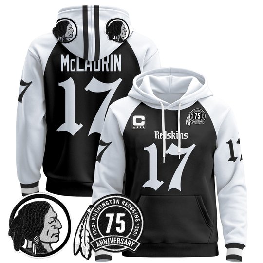 Men's Washington Redskins 'Gothic Capital Edition' Pullover Hoodie - All Stitched
