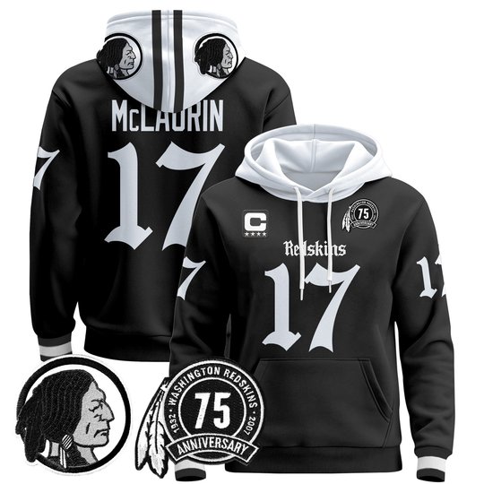 Men's Washington Redskins 'Gothic Capital Edition' Pullover Hoodie - All Stitched