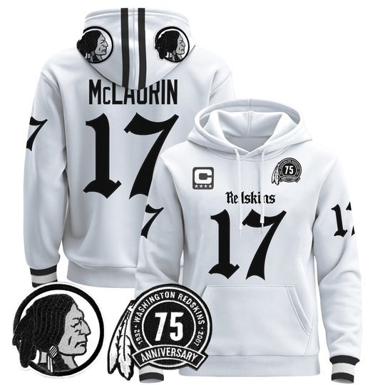 Men's Washington Redskins 'Gothic Capital Edition' Pullover Hoodie - All Stitched