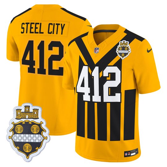 Pittsburgh Steelers 1933 Patch Throwback Vapor Limited Jersey - All Stitched