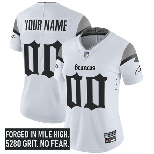 Denver Broncos 'Gothic Mile High Shadows Edition' Vapor Limited Custom Jersey - All Stitched