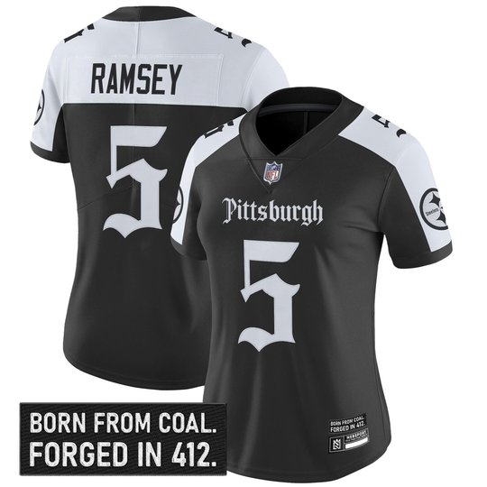 Women's Pittsburgh Steelers 'Gothic Steel City Edition' Vapor Limited Jersey - All Stitched