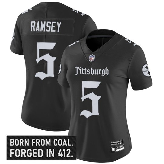 Women's Pittsburgh Steelers 'Gothic Steel City Edition' Vapor Limited Jersey - All Stitched