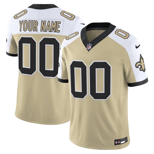 New Orleans Saints 'Gameday Golds Edition' Vapor Custom Jersey - All Stitched