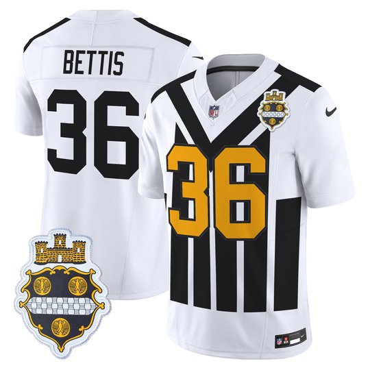 Men's Pittsburgh Steelers 1933 Patch Throwback Vapor Limited Jersey - All Stitched