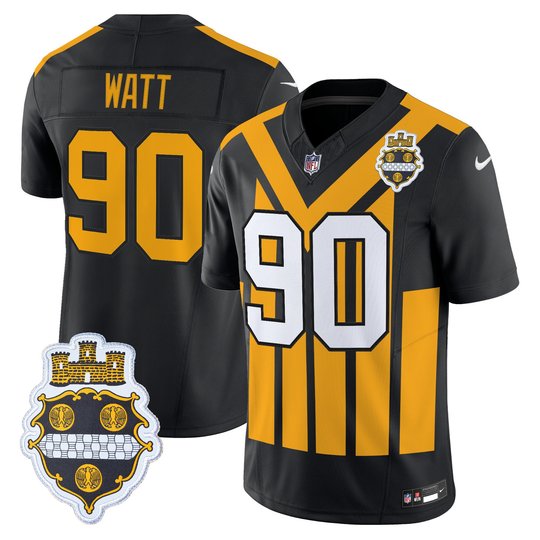 Men's Pittsburgh Steelers 1933 Patch Throwback Vapor Limited Jersey - All Stitched