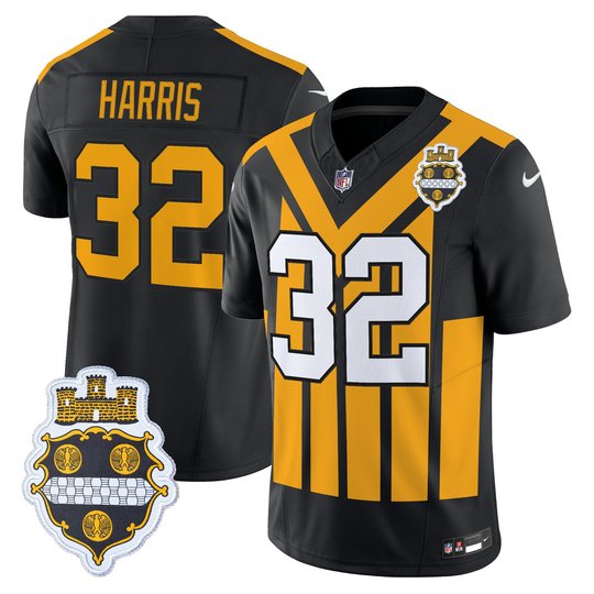 Men's Pittsburgh Steelers 1933 Patch Throwback Vapor Limited Jersey - All Stitched