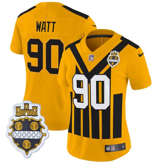 Women's Pittsburgh Steelers 1933 Patch Throwback Vapor Limited Jersey - All Stitched