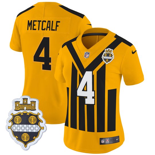 Women's Pittsburgh Steelers 1933 Patch Throwback Vapor Limited Jersey - All Stitched