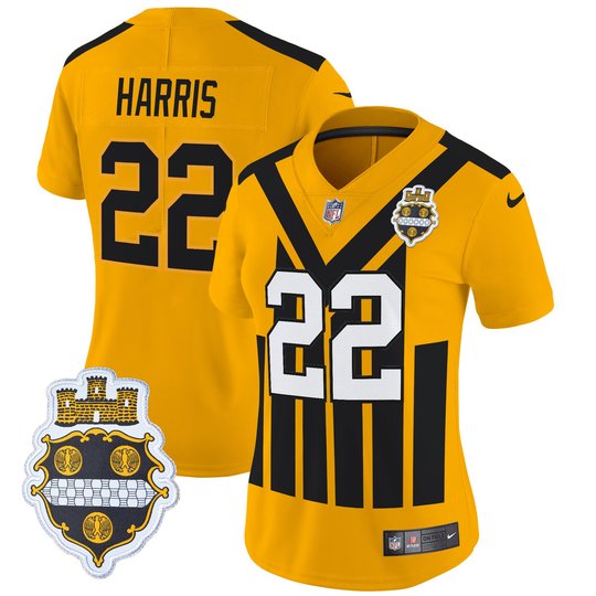 Women's Pittsburgh Steelers 1933 Patch Throwback Vapor Limited Jersey - All Stitched
