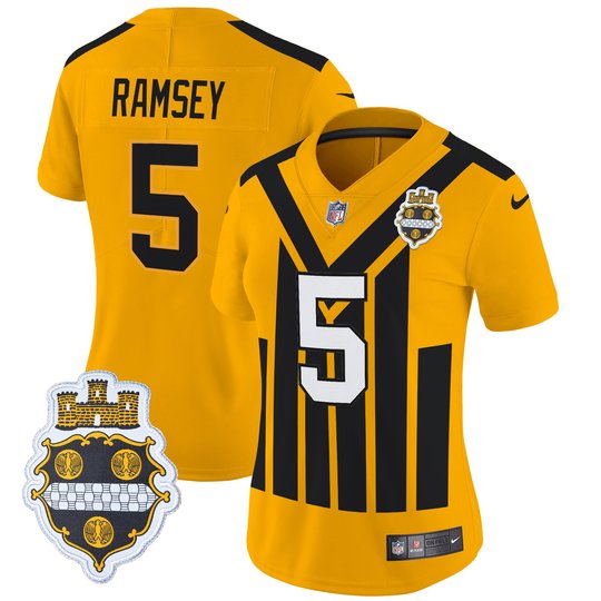 Women's Pittsburgh Steelers 1933 Patch Throwback Vapor Limited Jersey - All Stitched